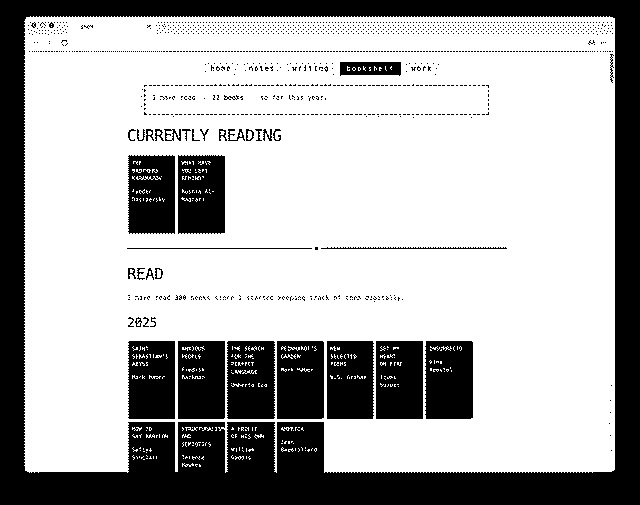 The current state of my digital bookshelf.