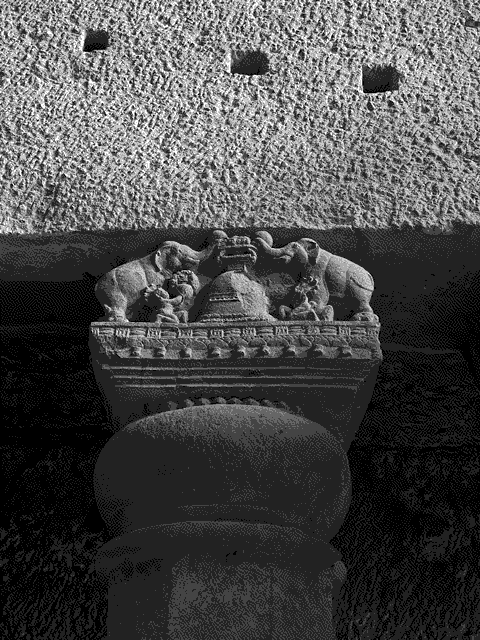 Detail of some of one of the columns in the temple.