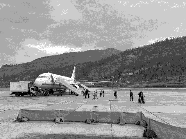 The plane that brought us.