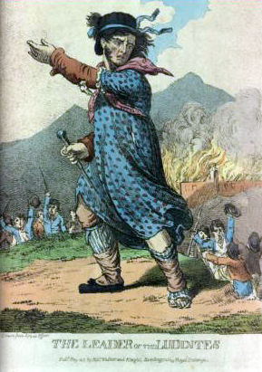 A beatiful illustration of the leader of the Luddites