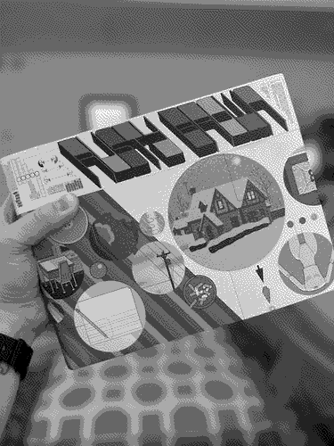 a picture of 'Rusty Brown' by Chris Ware in situ.