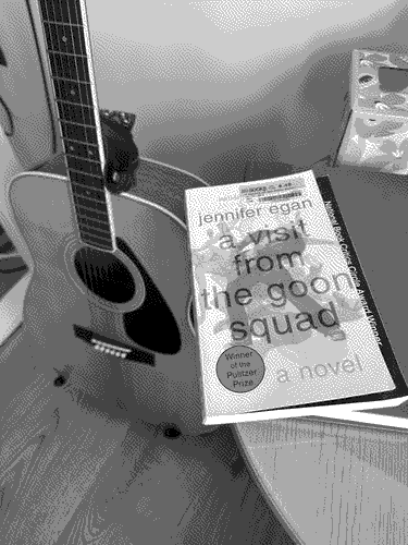 a picture of 'A Visit from the Goon Squad' by Jennifer Egan in situ.